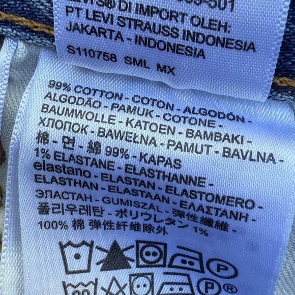 Levi's 501 93 Jeans Thrashed Repaired W32 L30 Men's Light Wash Denim Button Fly - Picture 10 of 10